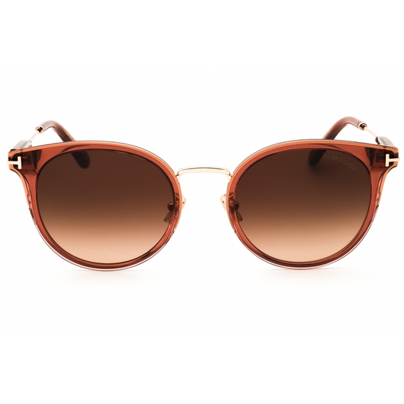 Tom Ford FT1244-K Sunglasses 45F Brown injected propionate Round